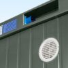 1+1 Double Mains Connected Toilet Block 8ft x 5ft (Bottle Green) | Portable Site Sanitation UK