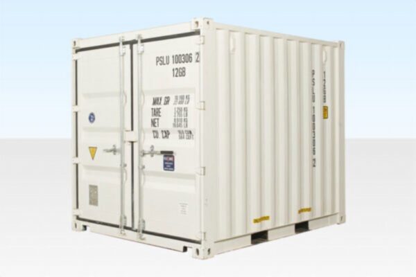 New 10ft x 8ft Shipping Container (One Trip) - White (RAL 9003)