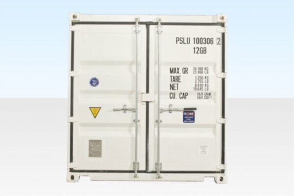 New 10ft x 8ft Shipping Container (One Trip) - White (RAL 9003)