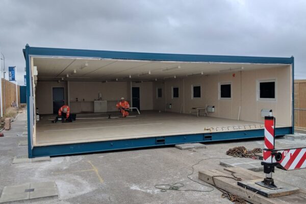 3 Bay Anti - Vandal Modular Building | Steel Site Office & Welfare Unit