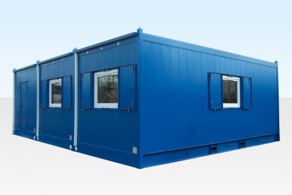 3 Bay Anti - Vandal Modular Building | Steel Site Office & Welfare Unit