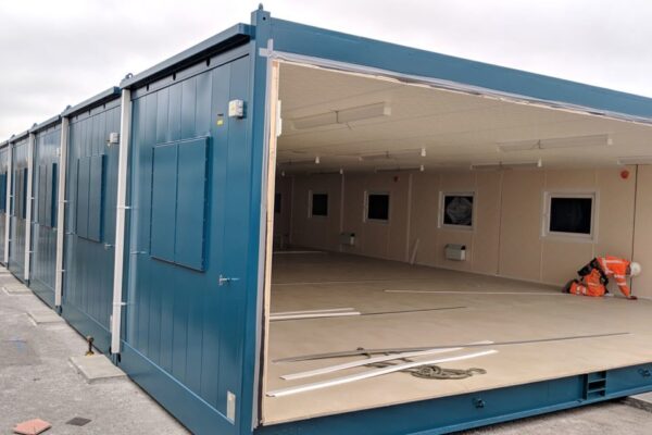 3 Bay Anti - Vandal Modular Building | Steel Site Office & Welfare Unit