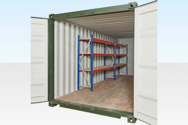 Heavy Duty 3 Tier Container Racking System (2 Bays) | Adjustable Shipping Container Shelving