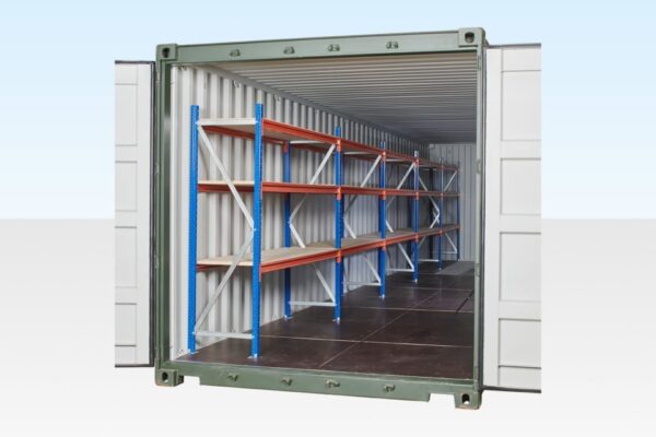 Adjustable Heavy - Duty 3 - Tier Shipping Container Racking (5 Bay System)