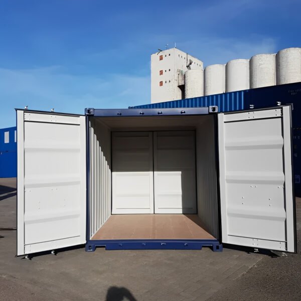 10ft Double Door Container - RAL5013 (Blue)