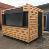 10ft Timber Cladded Catering Container Kiosk | Portable Food & Drink Outlet