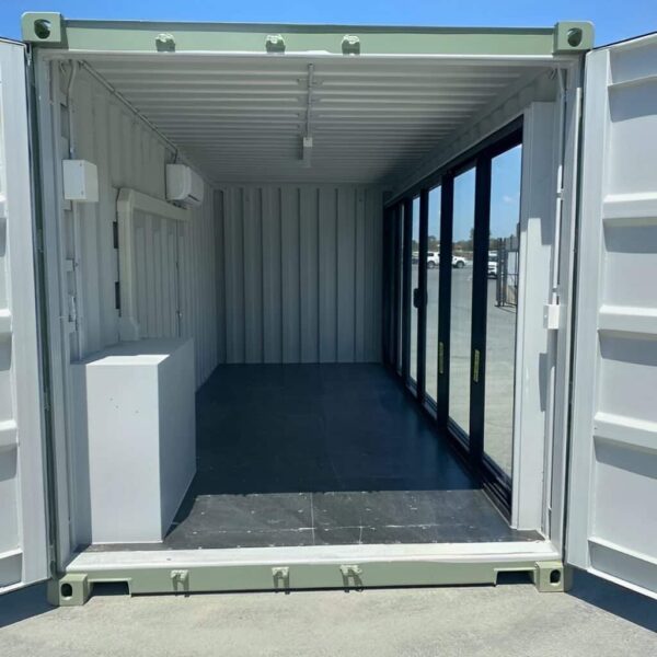 20ft-Shipping-container-office-1.jpg 20ft Shipping Container Office with Glass Door & AC | Portable Site Office