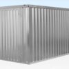 4m x 2.1m Flat Pack Container Store - Galvanised | Buy UK