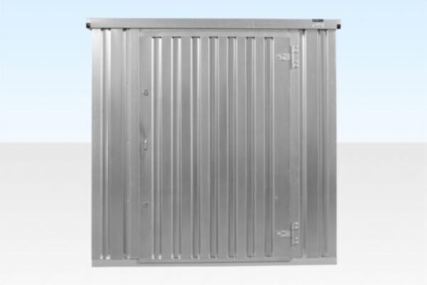 4m x 2.1m Flat Pack Container Store - Galvanised | Buy UK