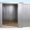 4m x 2.1m Flat Pack Container Store - Galvanised | Buy UK