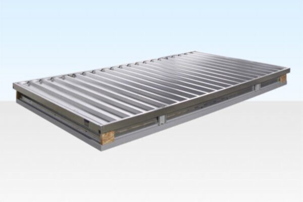 4m x 2.1m Flat Pack Container Store - Galvanised | Buy UK