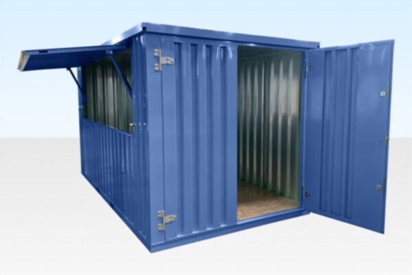 4m Flat Pack Galvanised Kiosk - Portable Serving Hatch Unit