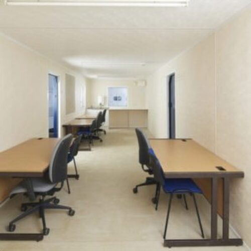 20ft x 8ft Split Office Store Container Cabin | Anti - Vandal Site Accommodation UK