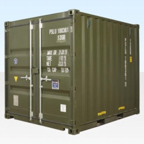 10ft x 8ft Green Storage Container | One Trip Shipping Container