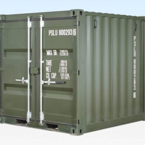 8ft Shipping Container (Green) - One Trip, New