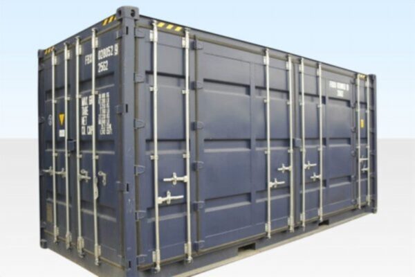 713-20ft-high-cube-doors-closed-960x640-3-hd.jpg 20ft High Cube Shipping Container (9'6″ High) - Industrial IBC Tote Storage