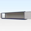 40ft High Cube One Trip Full Side Access Container (9'6″ High) - Blue