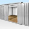 4m x 4.2m Side - Linked Flat Pack Container Bundle (Galvanised) | Modular Storage & Office Unit