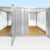 4m x 4.2m Side - Linked Flat Pack Container Bundle (Galvanised) | Modular Storage & Office Unit