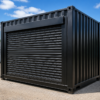 Black-16ft-refurbished.png Refurbished 16ft Storage Container with Roll - Up Door - Black