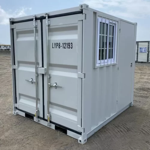 8ft Mini Cube Container with Door & Window - UK Stock