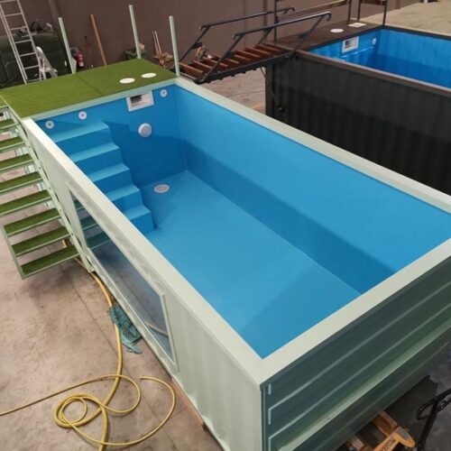 30ft Bespoke Shipping Container Swimming Pool | Custom Luxury Steel Pool UK