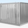 4m x 2.1m Flat Pack Container Store - Galvanised | Buy UK