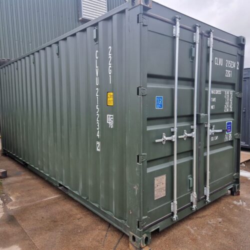 20ft One Trip Shipping Container - Green (Easy - Open Door)