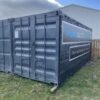 20ft Used Cladded Shipping Container - Dark Grey with Black Timber (UK)