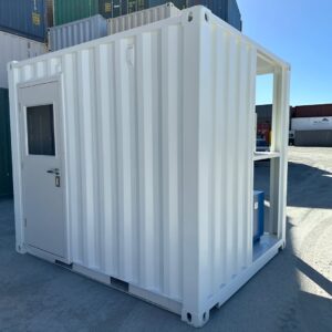 White Modified 10ft Shipping Container with AC - New